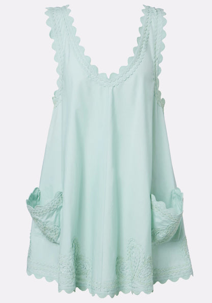 Ric Rac Low Back Dress Pistachio