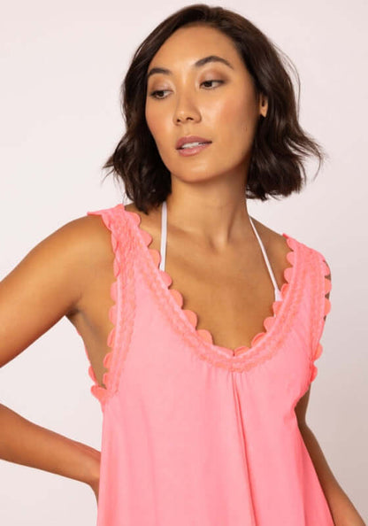 Poplin Low Back Dress Watermelon