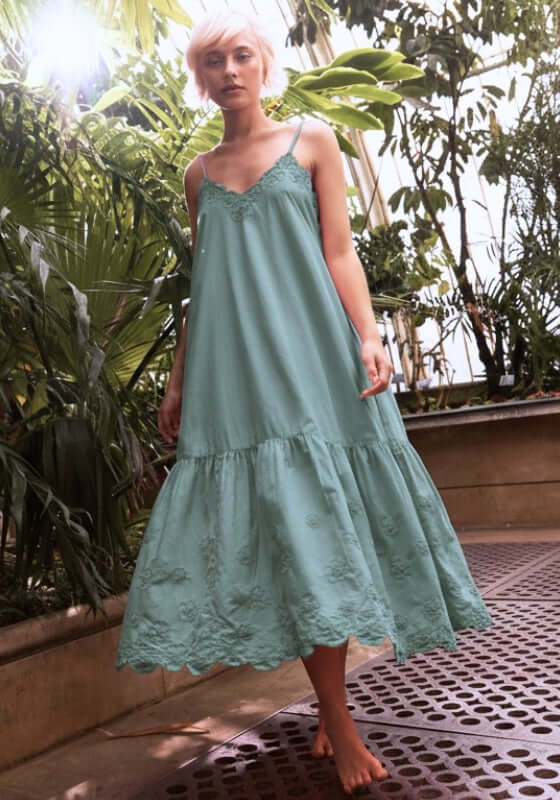 Poplin Midi Dress Cactus