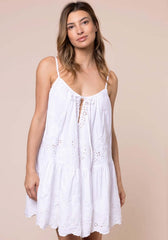 Floral Embroidery Strappy Dress