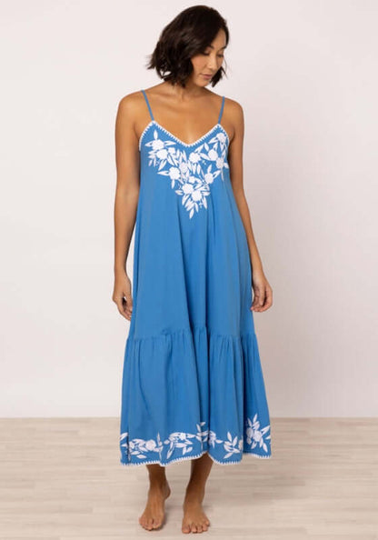 juliet dunn maxi marine dress