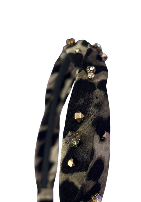 Leopard Crystal Stone Headband
