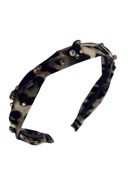 Leopard Crystal Stone Headband