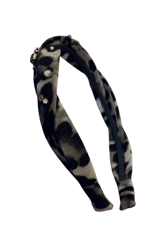 Leopard Crystal Stone Headband