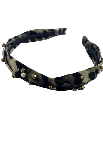 Leopard Crystal Stone Headband