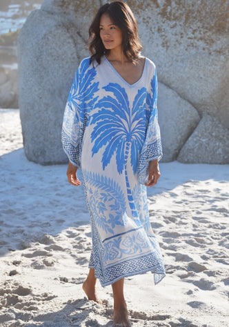Rhoda Long Kaftan Blue