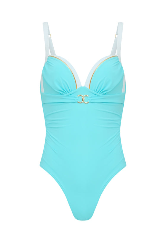 Riviera Moulded Swimsuit Aqua
