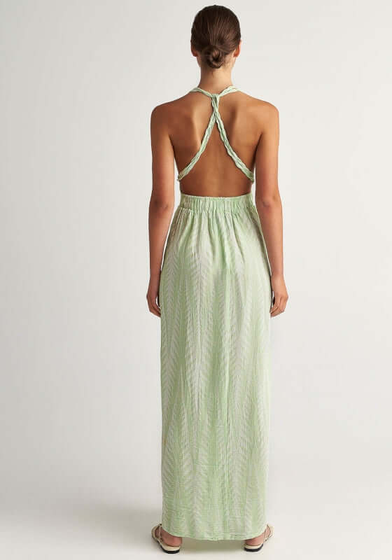 Pearl & Caviar | Mint Grecian Dress - Beach Cafe Pearl & Caviar | Mint Grecian Dress - Beach Cafe