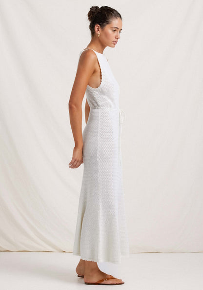 Pointelle Forever Midi Dress Seashell