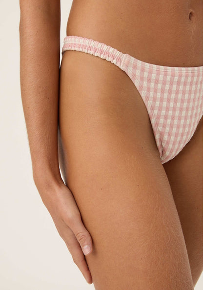 Holiday Bikini Bottom Blush Gingham