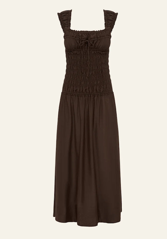 Sonnet Midi Dress Pecan