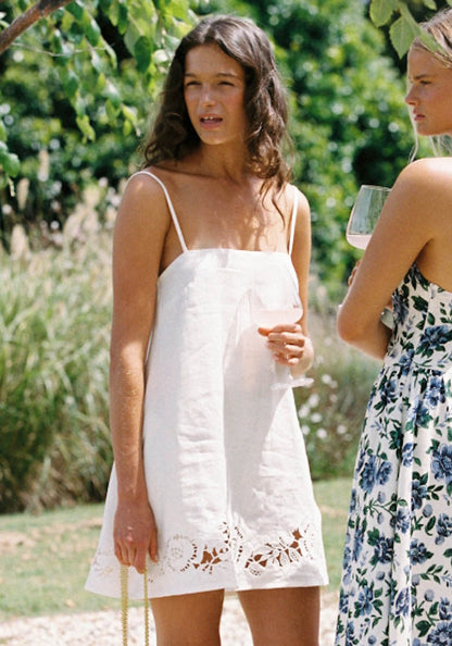 Holiday Mini Dress Gardenia