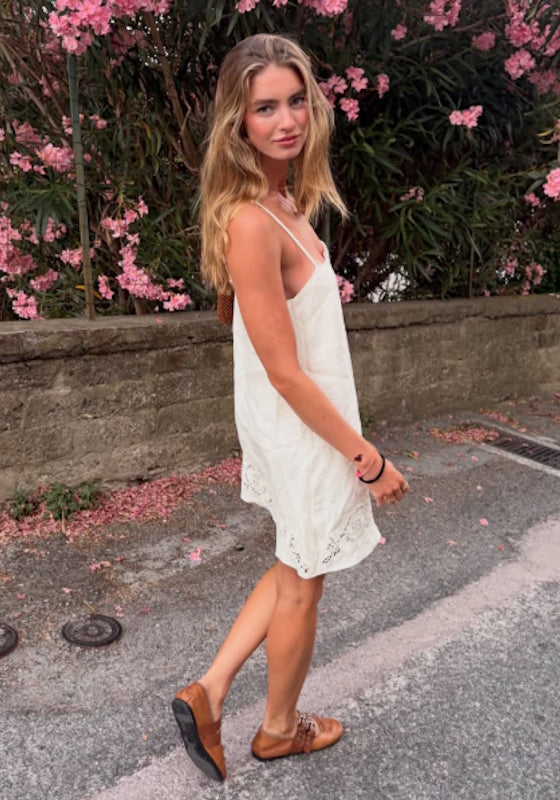 Holiday Mini Dress Gardenia