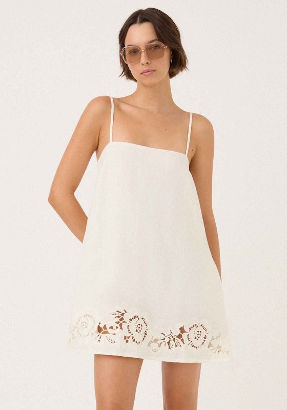 Holiday Mini Dress Gardenia