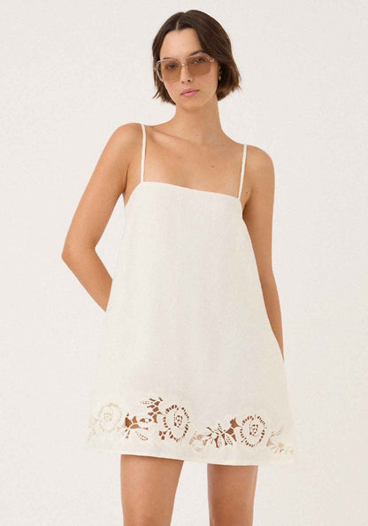 Holiday Mini Dress Gardenia