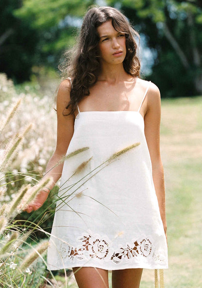Holiday Mini Dress Gardenia