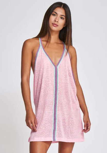 Pitusa | Cheetah Mini Beach Dress Light Pink - Beach Cafe Pitusa | Cheetah Mini Beach Dress Light Pink - Beach Cafe
