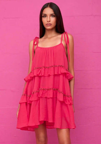 pitusa beaded mini beach dress