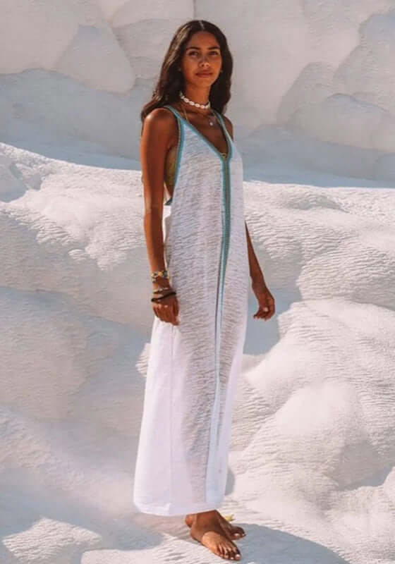 Inca Maxi Sun Dress White