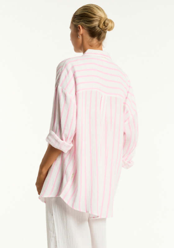 Amalfi Beach Shirt Pink