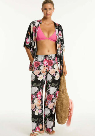 Belle Aloha Beach Trousers Black
