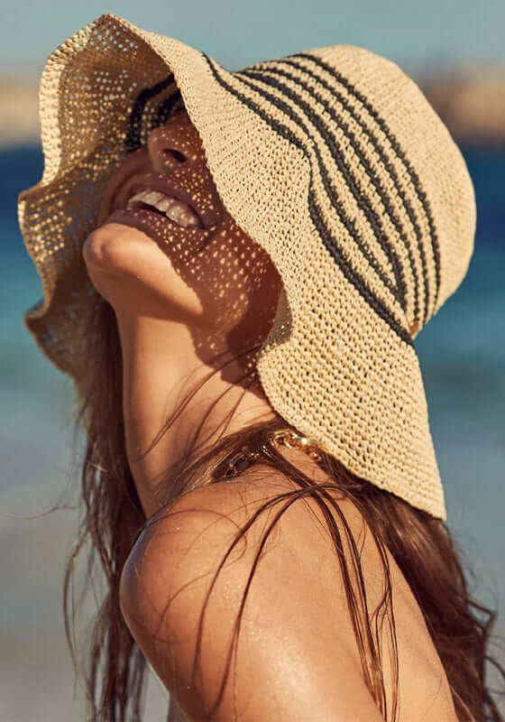 sea level raffia bucket hat