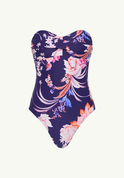 Indochine Twist Bandeau Swimsuit French Navy