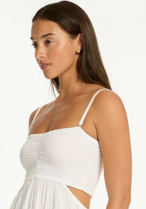 Sunset Bandeau Dress White