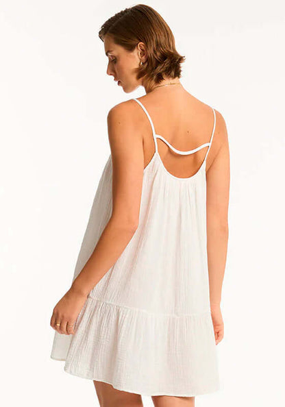 Sunset Short Beach Dress White