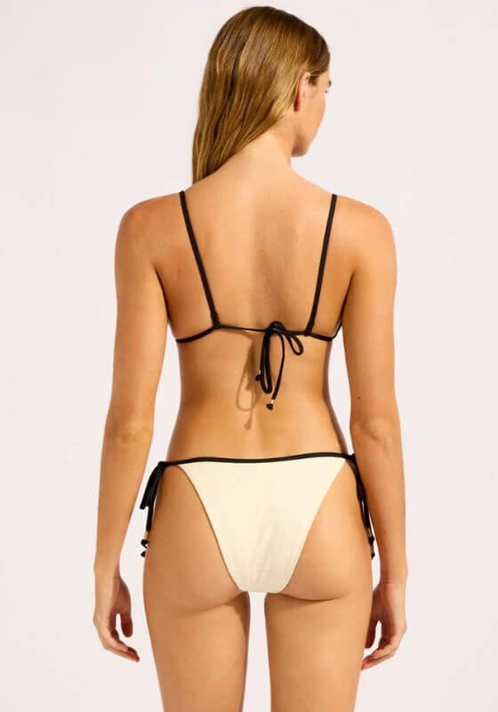 Beach Bound Triangle Bikini Ecru