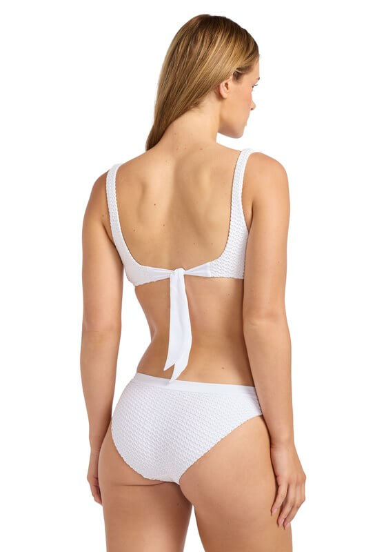 High Tide Ring Front Tank Bikini White