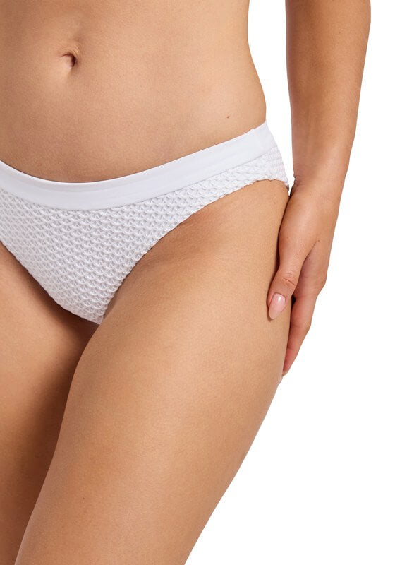 High Tide Ring Front Tank Bikini White