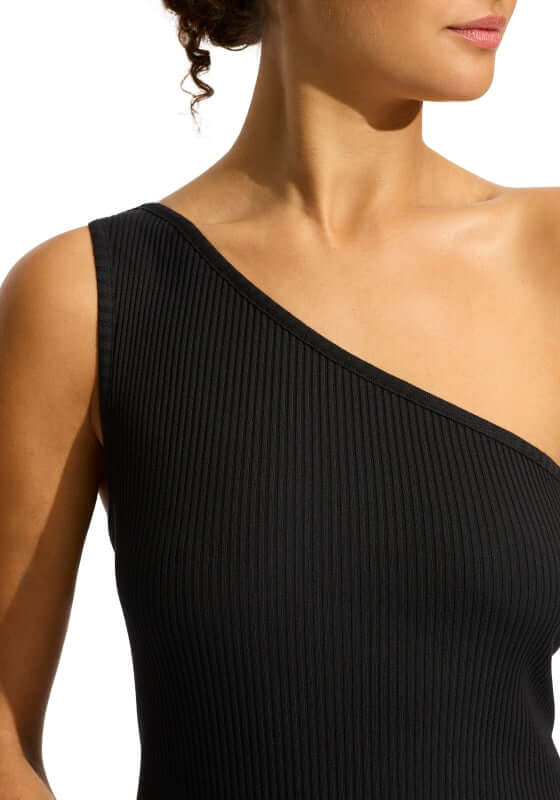 Seafolly | Jersey One Shoulder Dress - Beach Cafe Seafolly | Jersey One Shoulder Dress - Beach Cafe