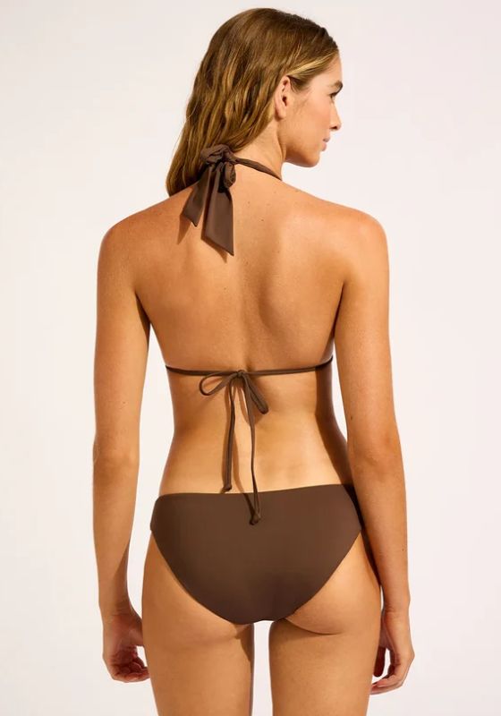 Longline Triangle Bikini Dark Chocolate