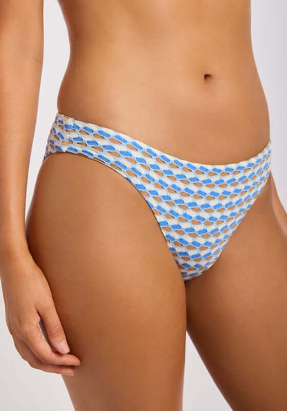Mala Hipster Bikini Bottoms Powder Blue by Seafolly, featuring a sleek cut and a stylish pattern in soft powder blue.