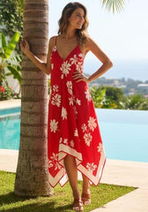 Mayflower Scarf Dress Cosmo Red