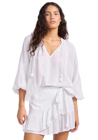 Seafolly mini wrap skirt white