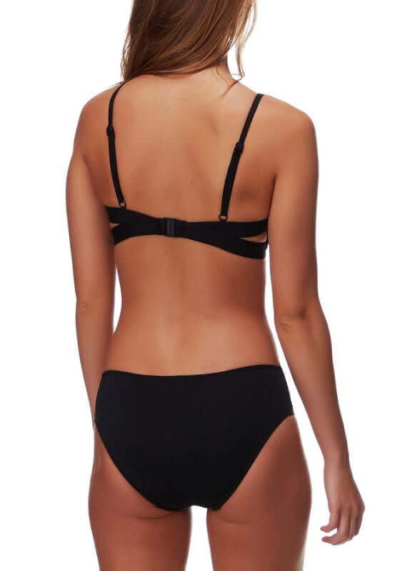 Seafolly Multi Strap Bikini Bottoms Black