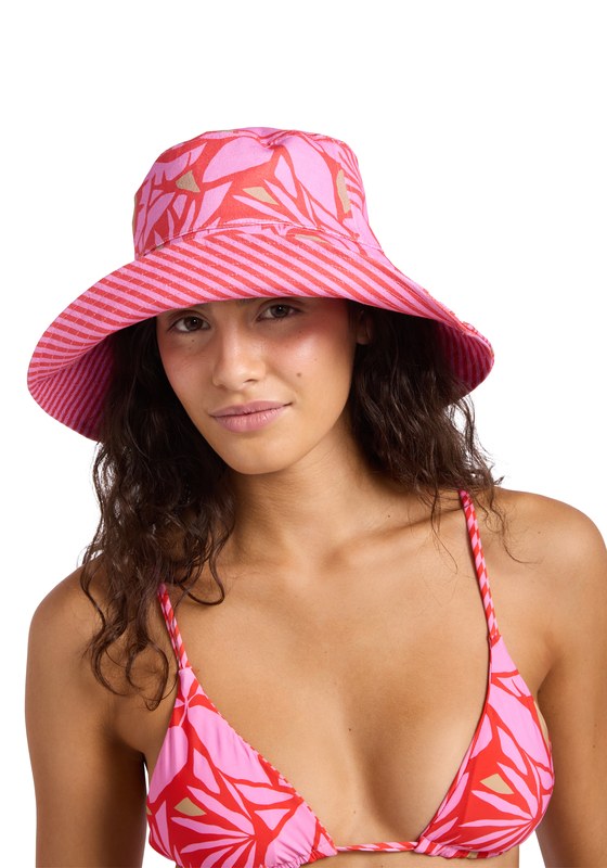 Retro Reef Bucket Hat Red