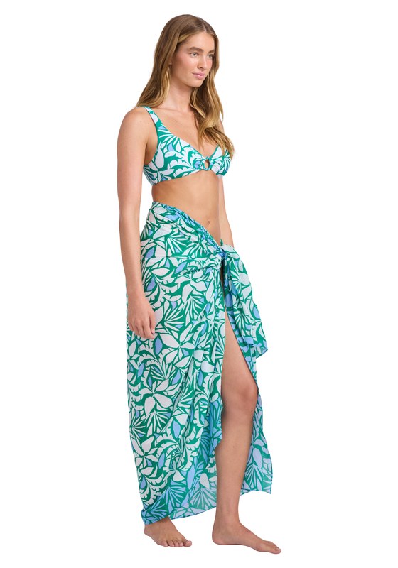 Retro Reef Sarong Green