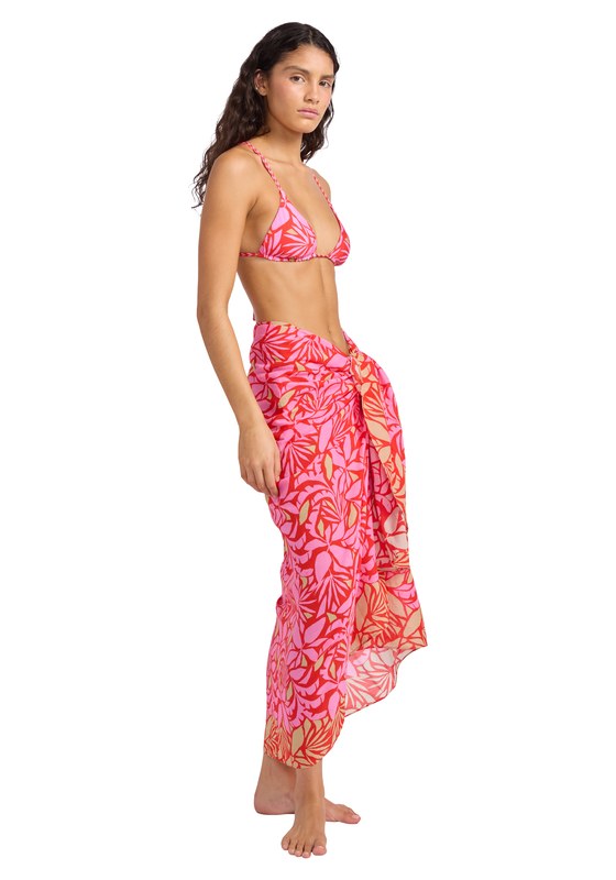seafolly retro reef sarong red