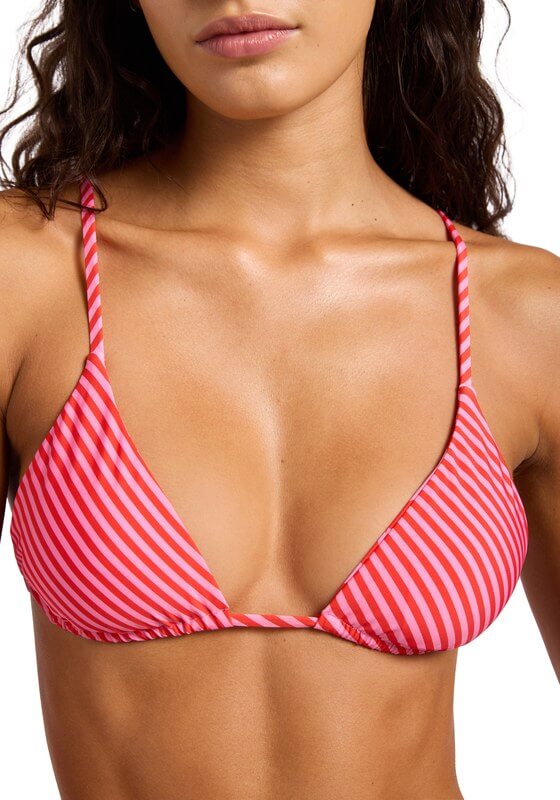 Retro Reef Reversible Slide Tri Bikini Red
