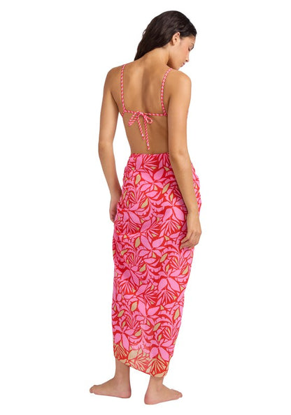 Retro Reef Sarong Red