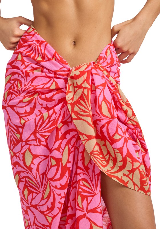 Retro Reef Sarong Red