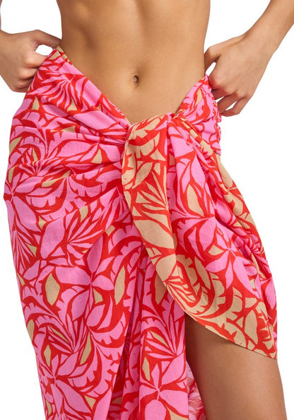 Retro Reef Sarong Red