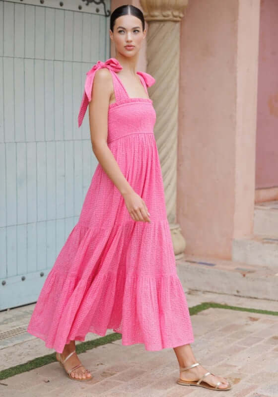 Sundress | Jade Dress Gingham Pink - Beach Cafe Sundress | Jade Dress Gingham Pink - Beach Cafe