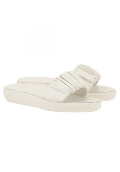 Ancient Greek Sandals, Scrunchie Taygete White