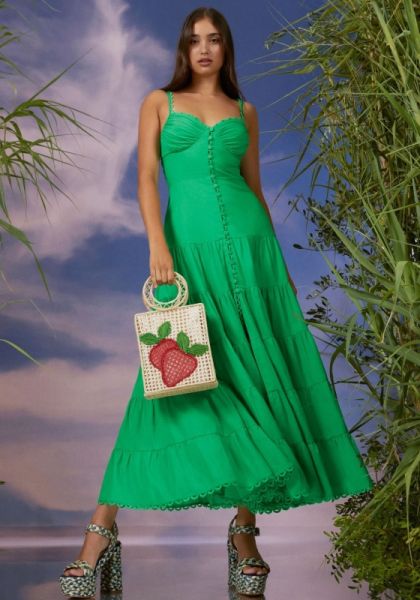 Charo Ruiz | Melia Long Dress Green 