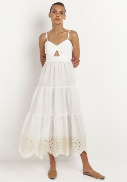Kori | Strappy Lace Dress White 