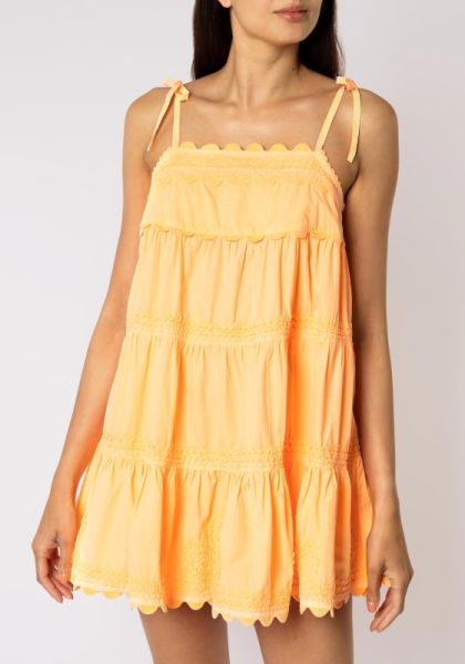 Neon Trapeze Dress Apricot